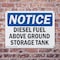 Signmission Diesel Fuel Above Ground Storage Tank OSHA Notice Sign, Plastic, 14in W x 10in L, 2PK OS-2PACK-NS-P-1014-L-10993 - alternate 5